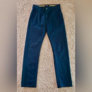 Across The Pond Signature Slacks Mens Size 29/30 Slim Fit Navy Blue